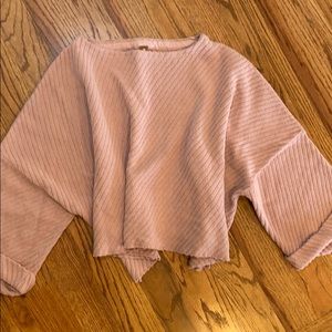 🕊FREE PEOPLE 🕊 Boxy Pink Blush Sweater SZ S